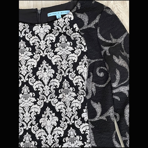 Antonio Melanie Black and Silver Dress - Picture 3 of 4